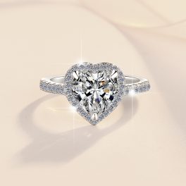 心形仿真克拉高级婚戒